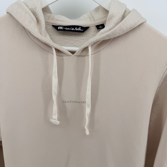 Travis Mathew Coastal Cloud Men's Off-White Hoodie in Moonbeam - Picture 3 of 5